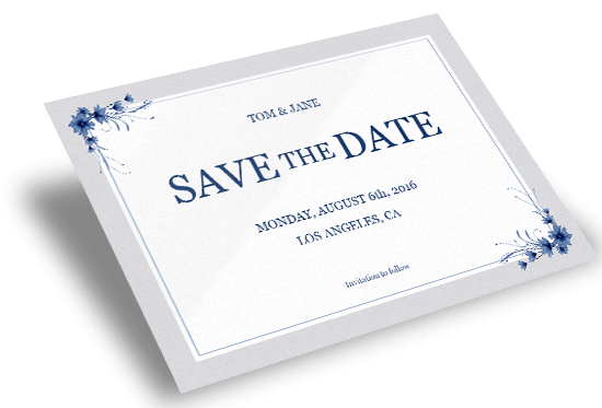 custom save the date cards printed online design editor