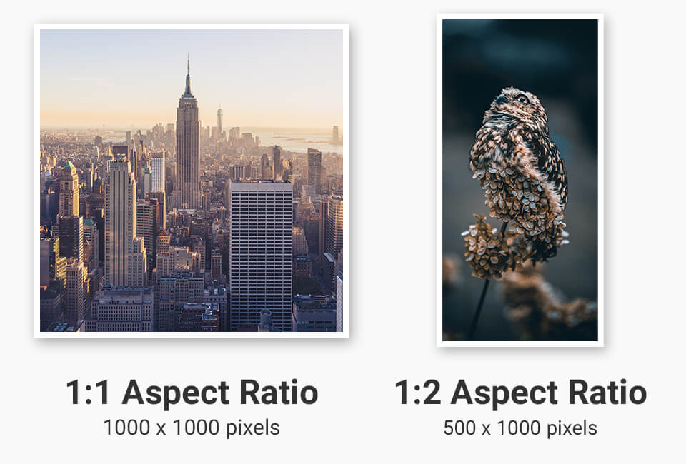 Aspect ratio for canvas prints.