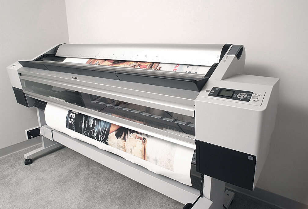 Wide format canvas printer