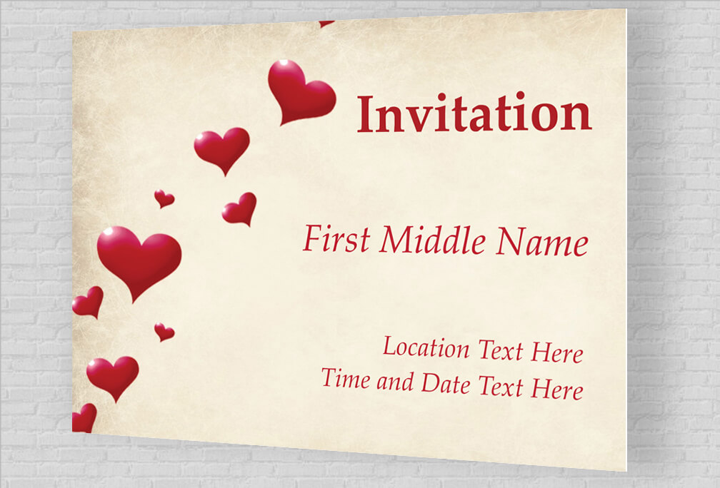 Custom Printed Invitations Use Template or Your Design